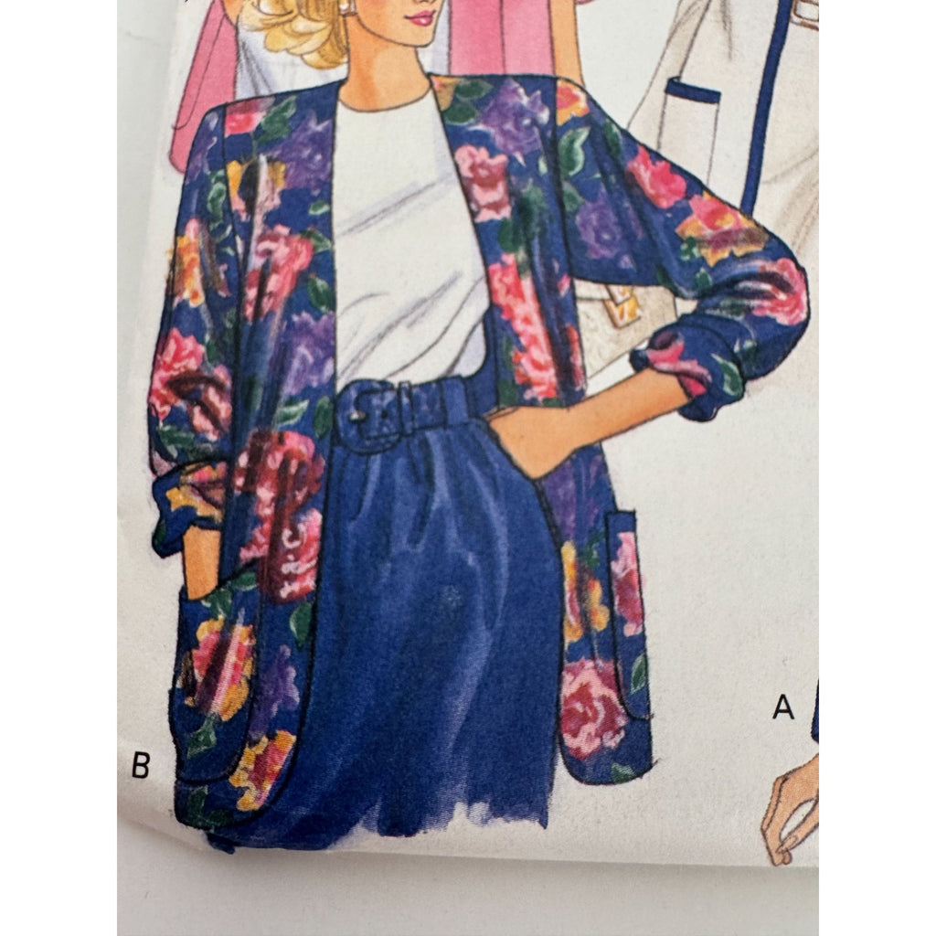 Butterick Sewing Pattern 3163 Blazer Jacket Work Career Sizes 12 14 16 UC 1980s