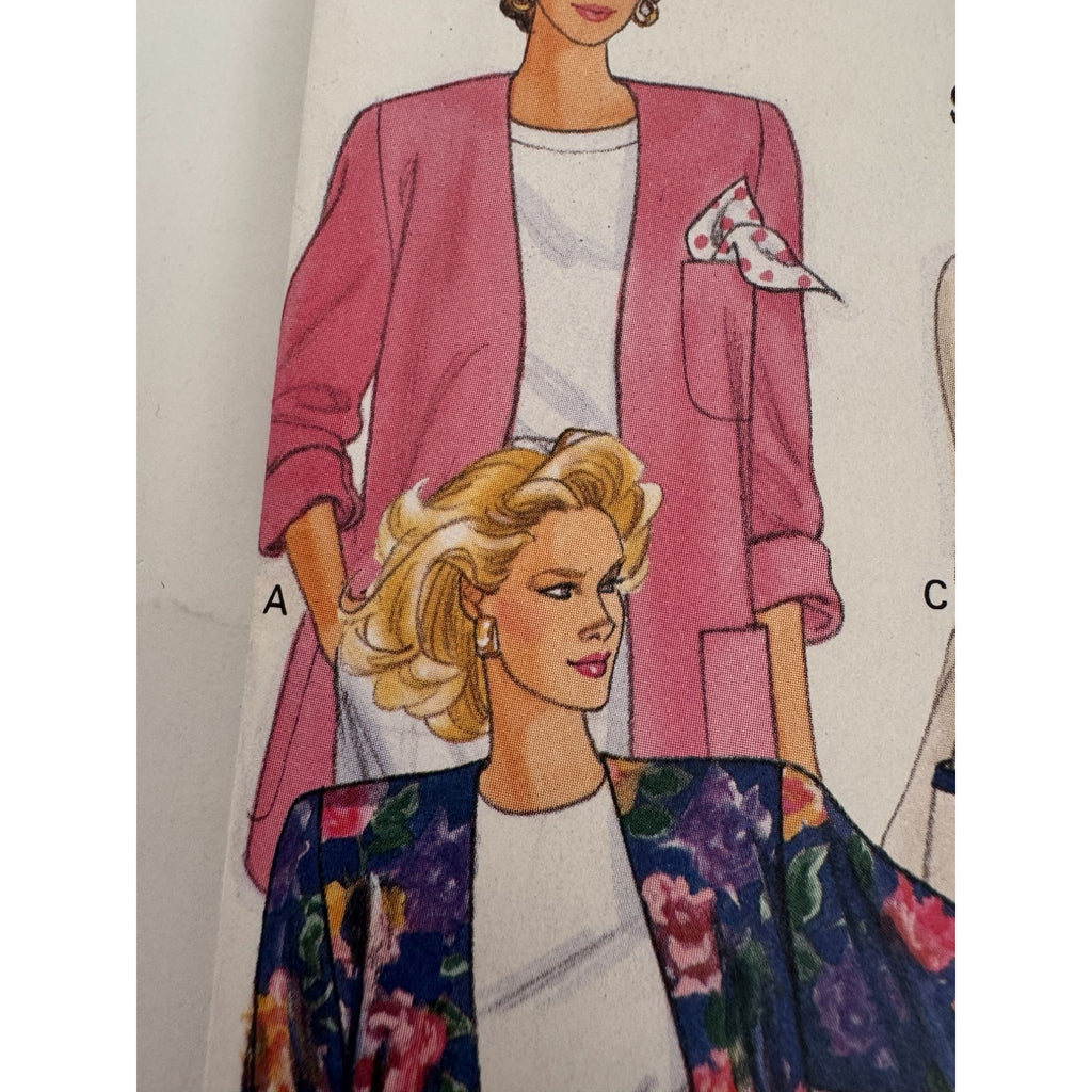 Butterick Sewing Pattern 3163 Blazer Jacket Work Career Sizes 12 14 16 UC 1980s