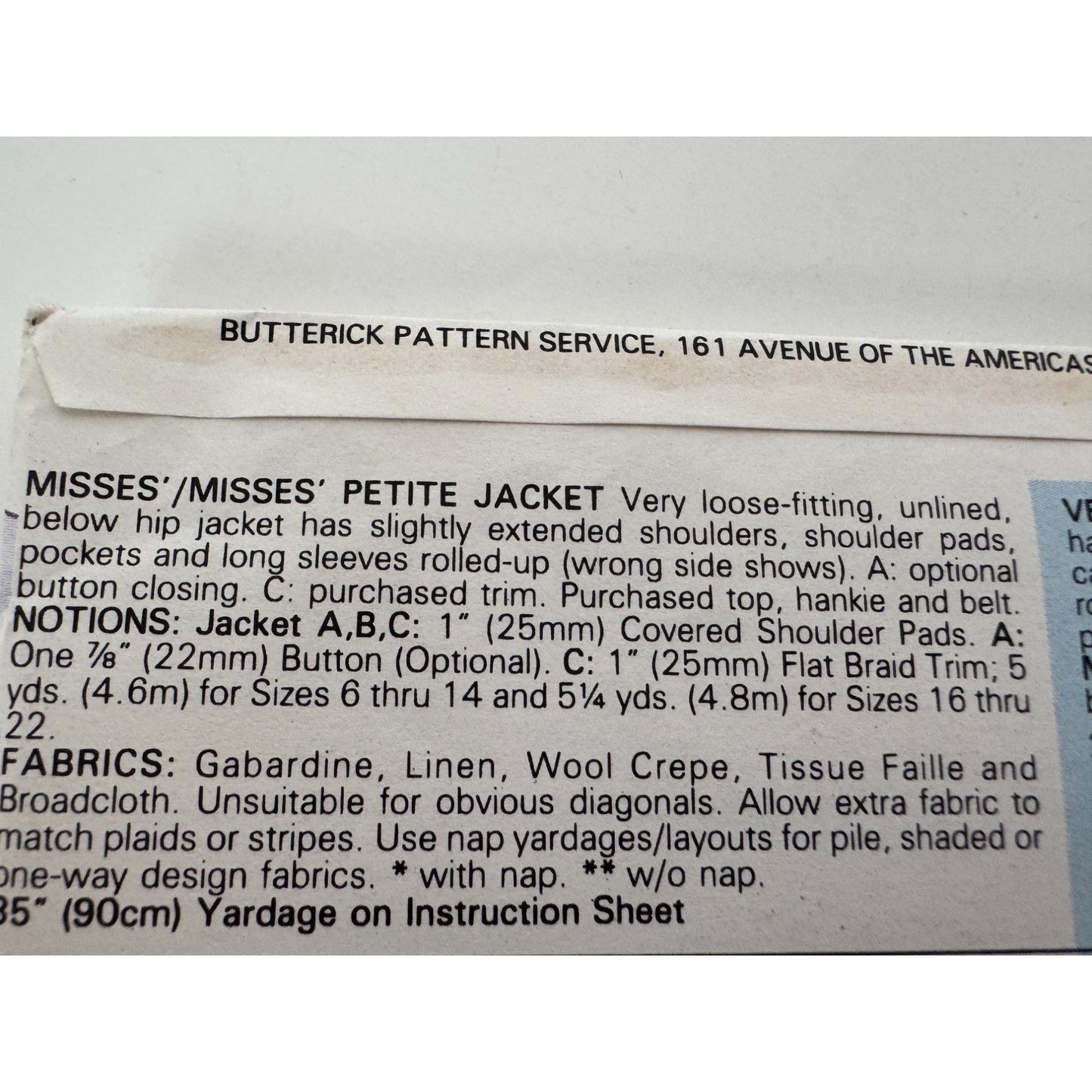 Butterick Sewing Pattern 3163 Blazer Jacket Work Career Sizes 12 14 16 UC 1980s