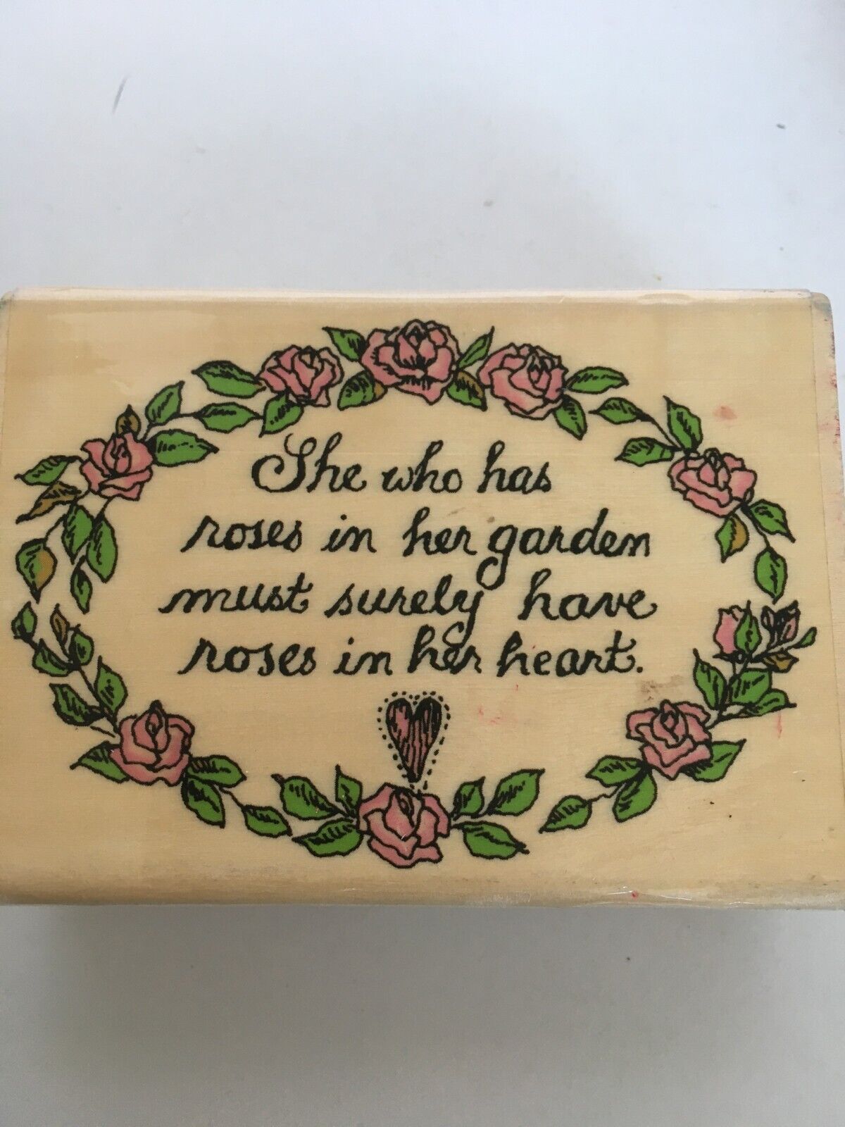 Uptown Holly Pond Hill Rubber Stamp She Who Has Roses in Her Garden Nature Rare
