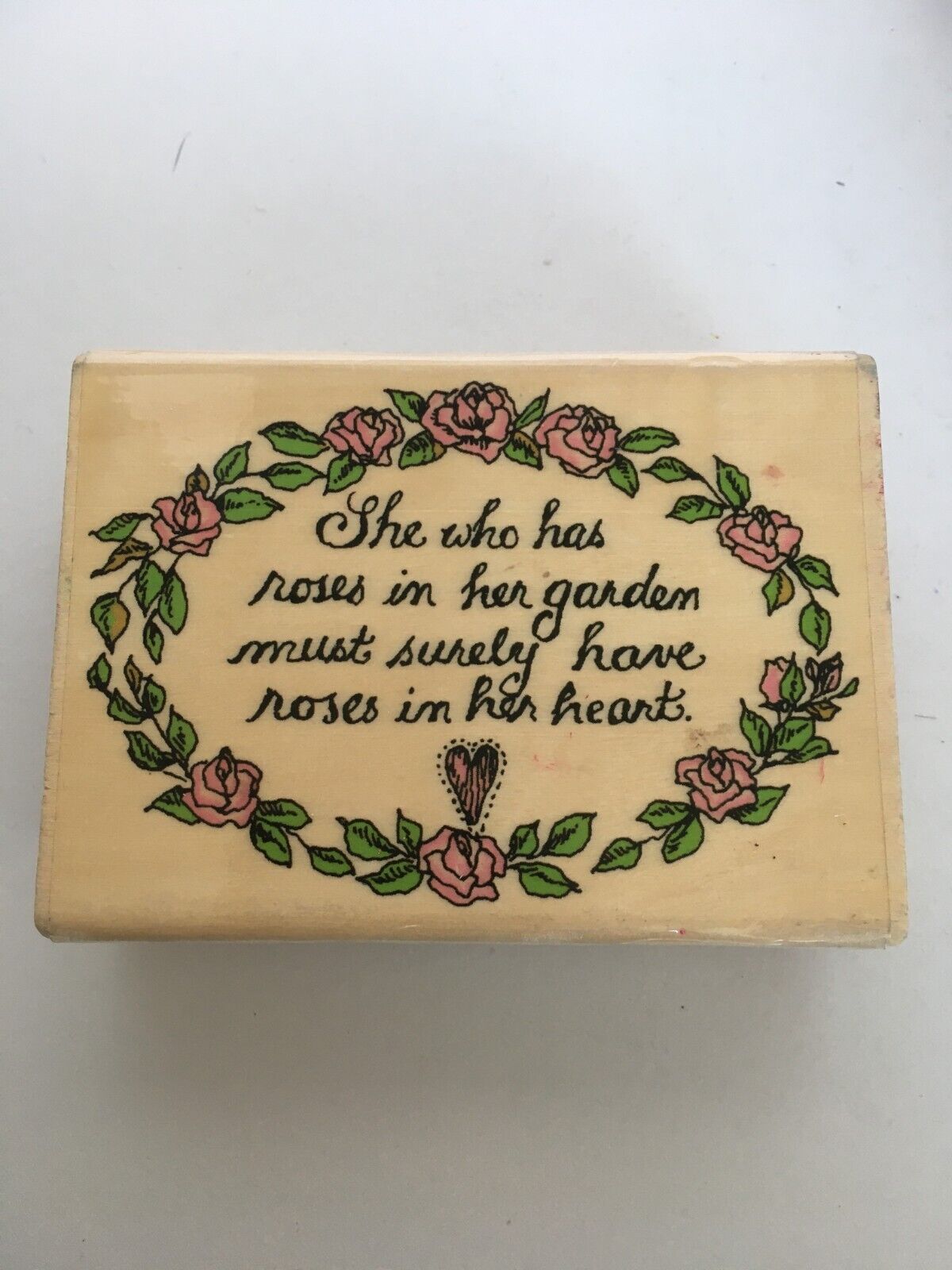Uptown Holly Pond Hill Rubber Stamp She Who Has Roses in Her Garden Nature Rare