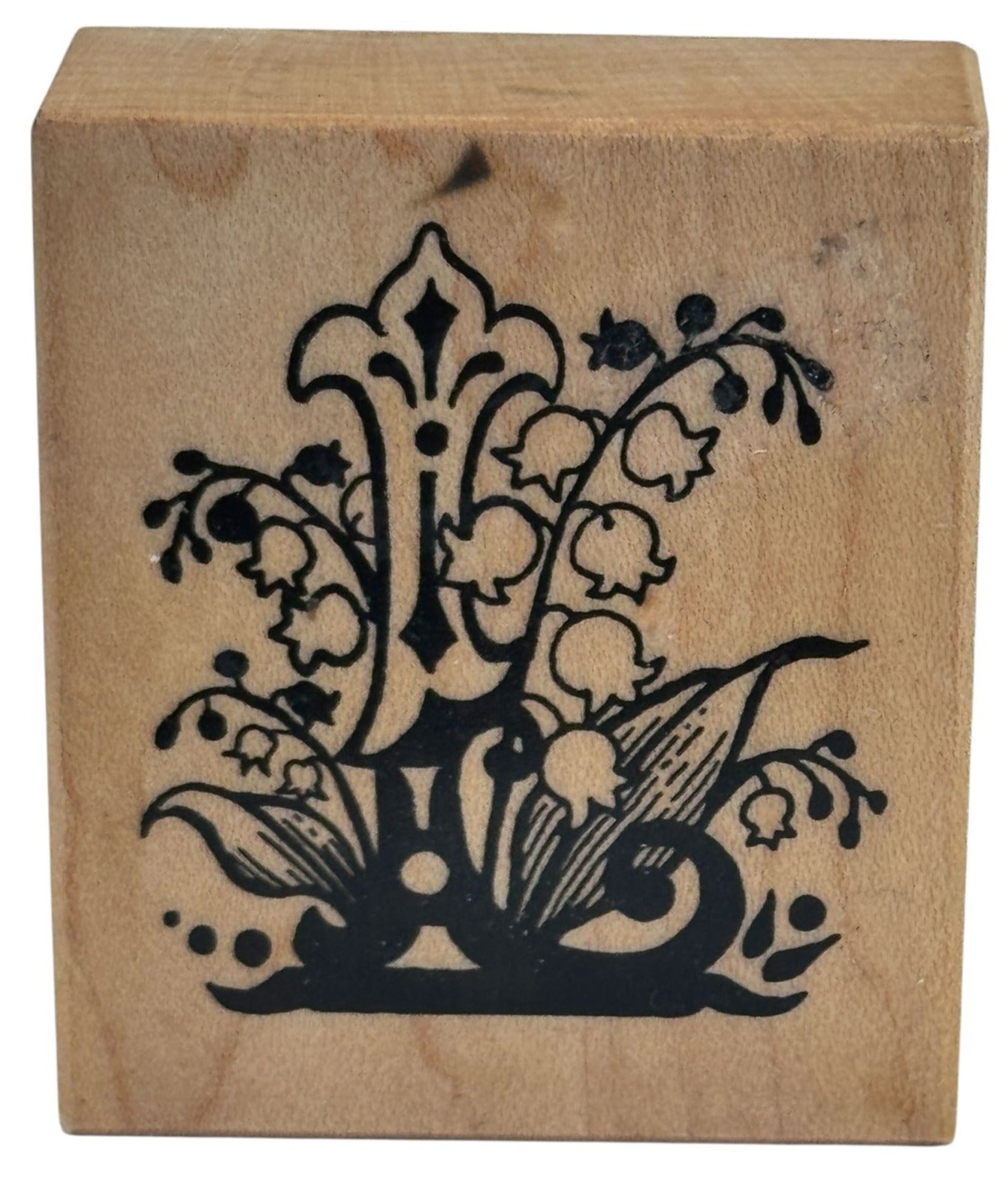 PSX Rubber Stamp Botanical Letter L Floral Lily of The Valley Flower Card Making