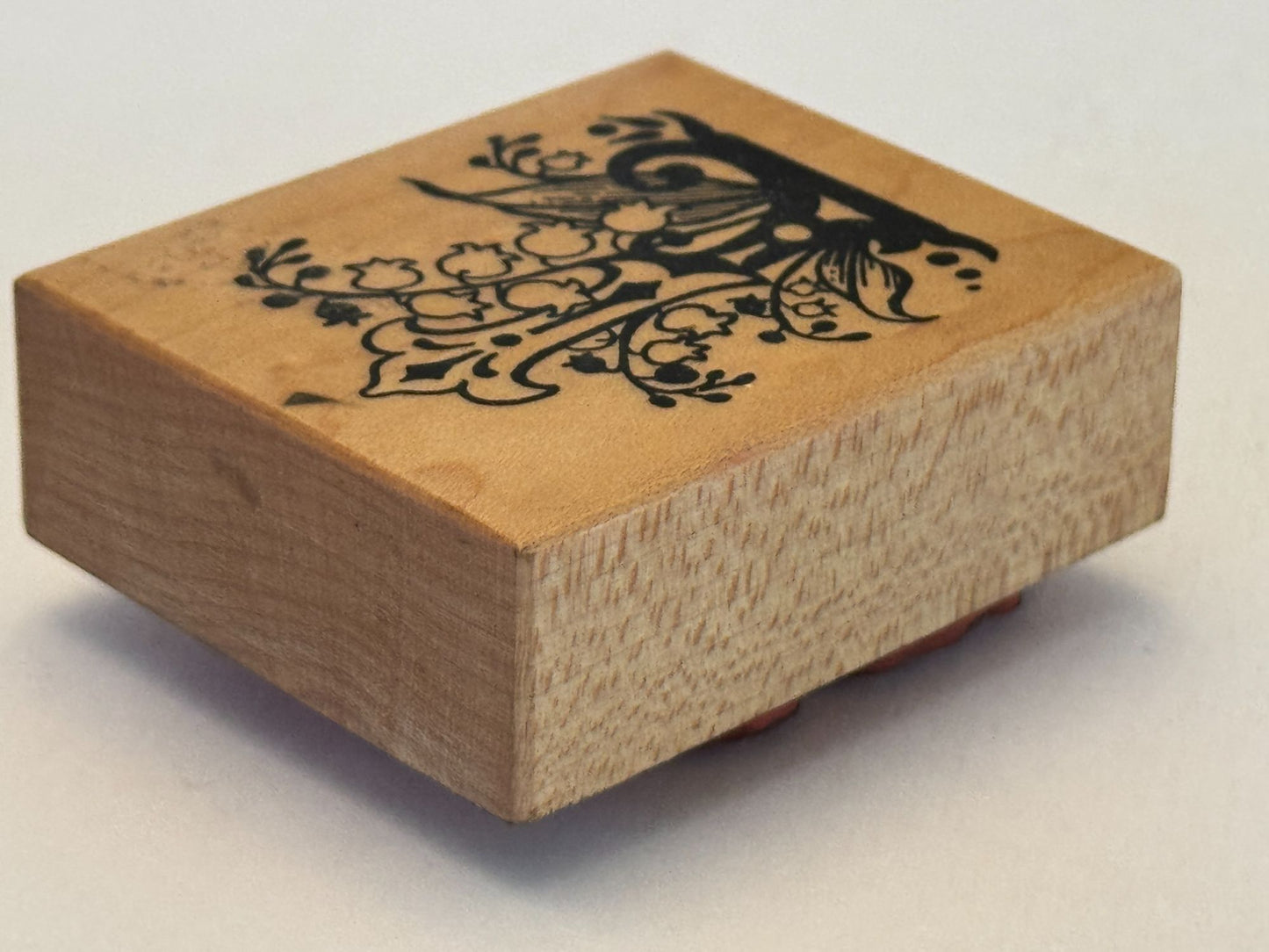 PSX Rubber Stamp Botanical Letter L Floral Lily of The Valley Flower Card Making