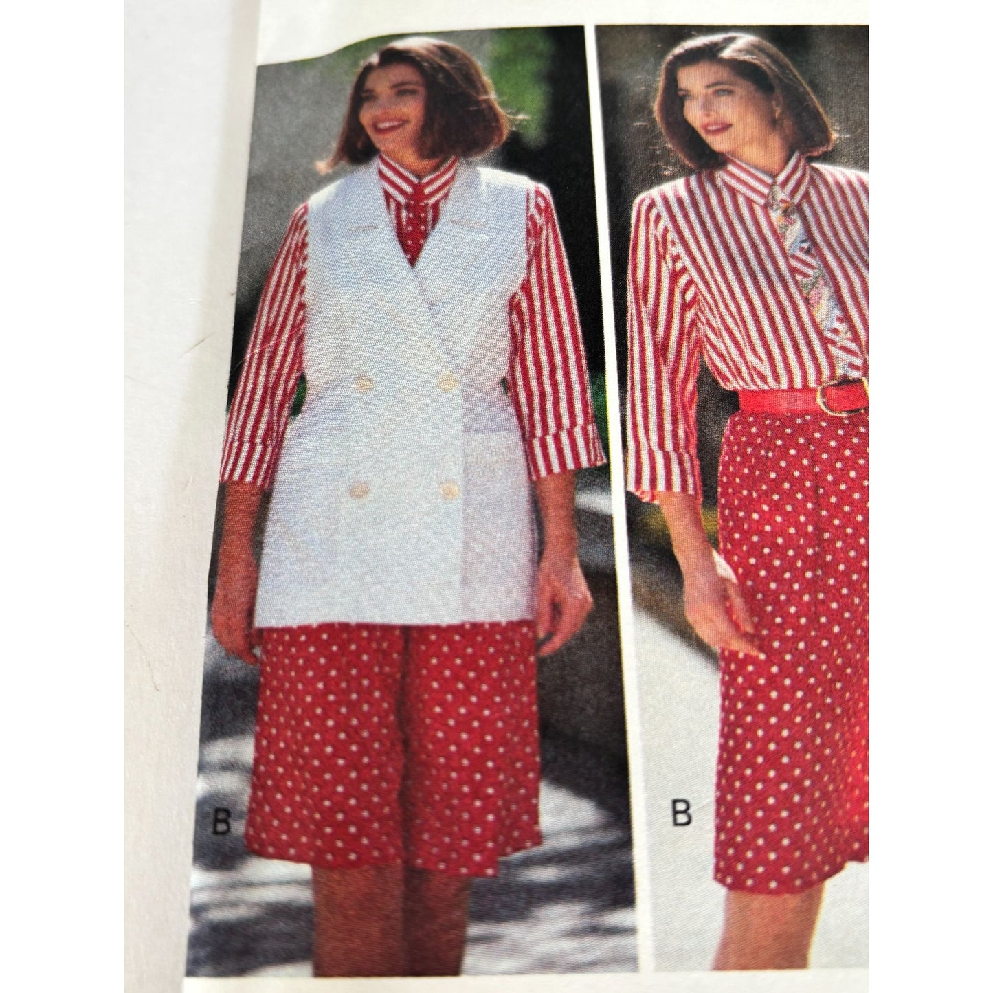 Butterick Sewing Pattern 6649 Vest Shirt Shorts Tie 90s Vintage Preppy 14-18 Uncut