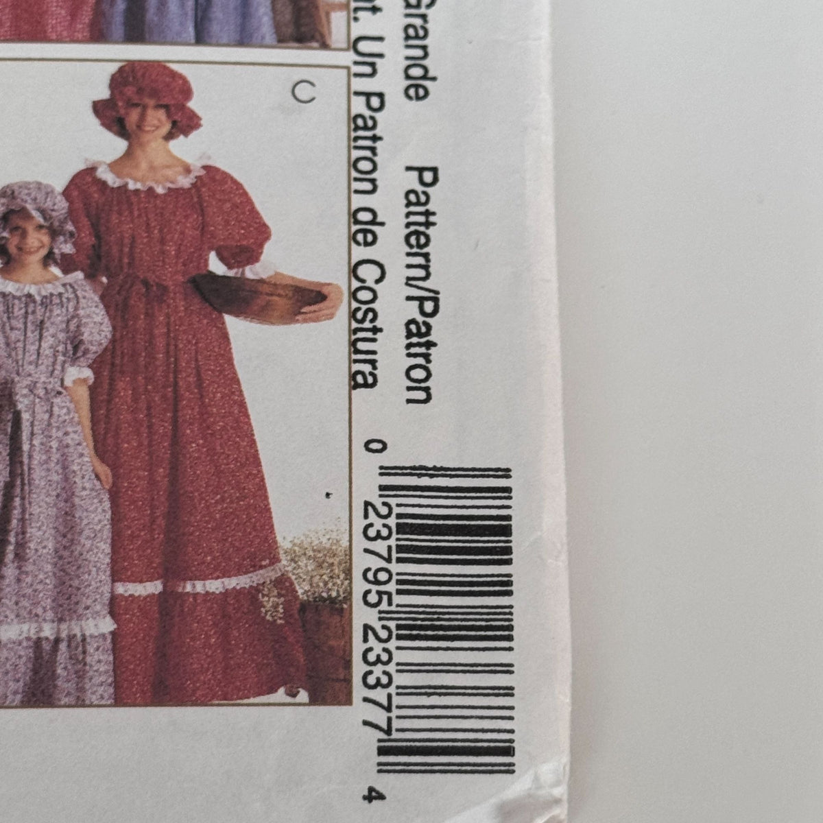 McCalls Sewing Pattern 2337 Pilgrim Costume Colonial Dress Pioneer 20 22 Uncut Halloween Frontier