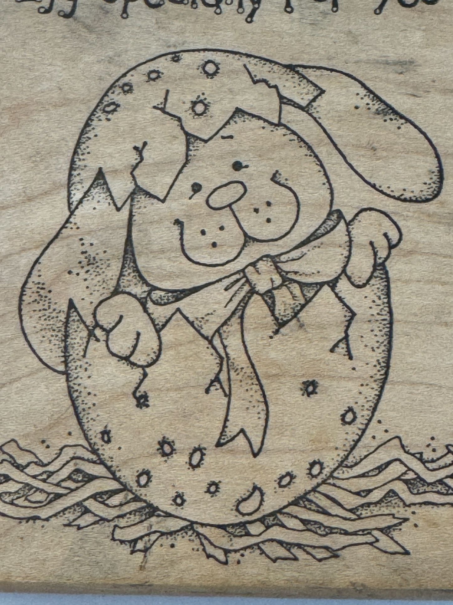 Peddlers Pack Rubber Stamp Egg-Specially For You Easter Bunny Egg Card Making