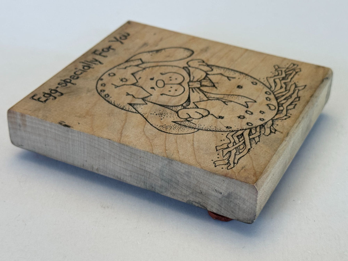 Peddlers Pack Rubber Stamp Egg-Specially For You Easter Bunny Egg Card Making