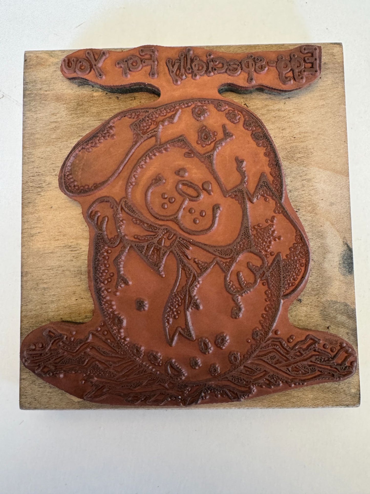 Peddlers Pack Rubber Stamp Egg-Specially For You Easter Bunny Egg Card Making