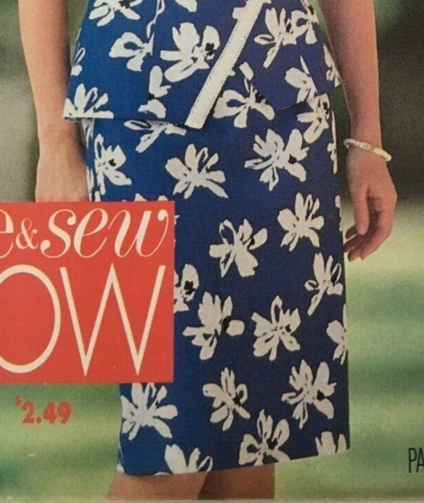 Butterick Sewing Pattern 5421 Pencil Skirt Suit Work 1990s Vintage 6 8 10 UC