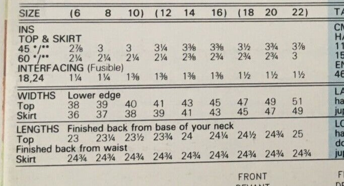 Butterick Sewing Pattern 5421 Pencil Skirt Suit Work 1990s Vintage 6 8 10 UC