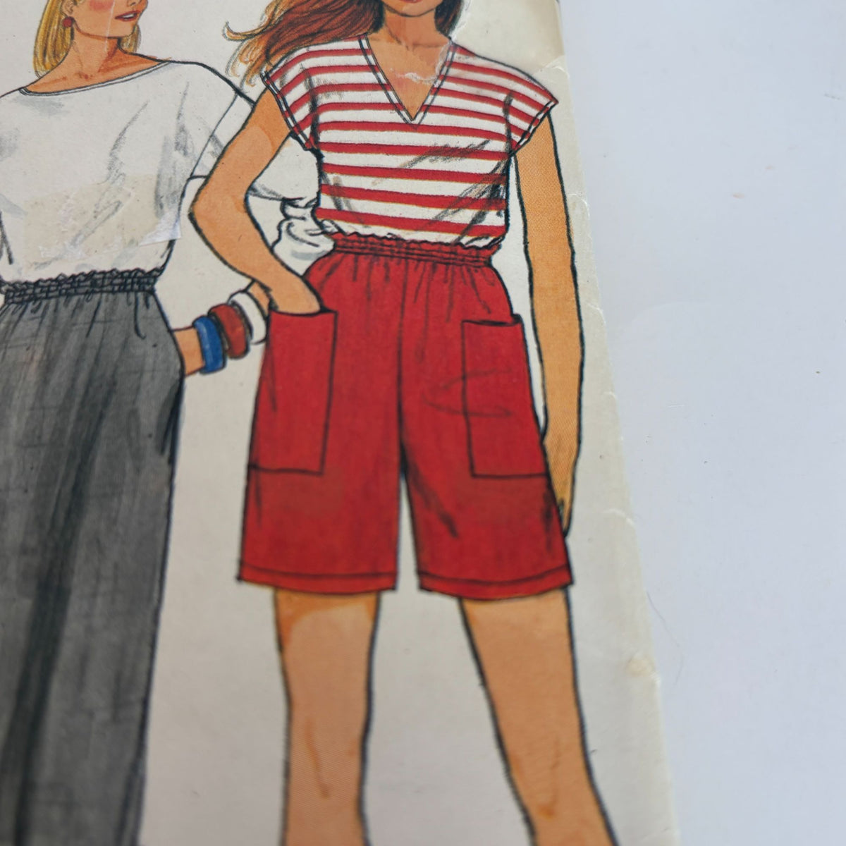 Butterick Sewing Pattern 6552 Shorts Skirt Pants 1980s Summer CUT 14 16 18