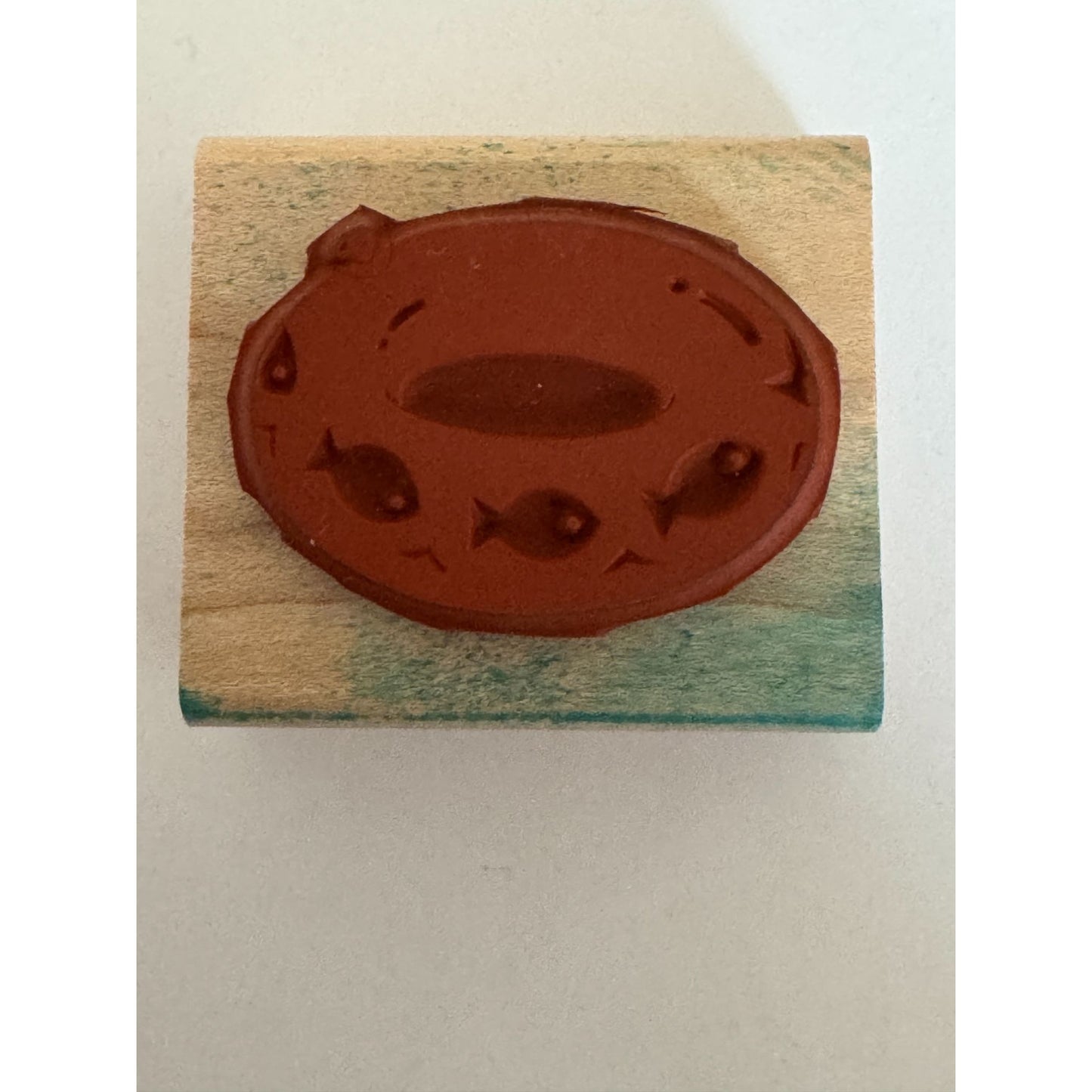 Stampin Up Rubber Stamp Swim Ring Fish Inflatable Tube Card Making Summer Pool