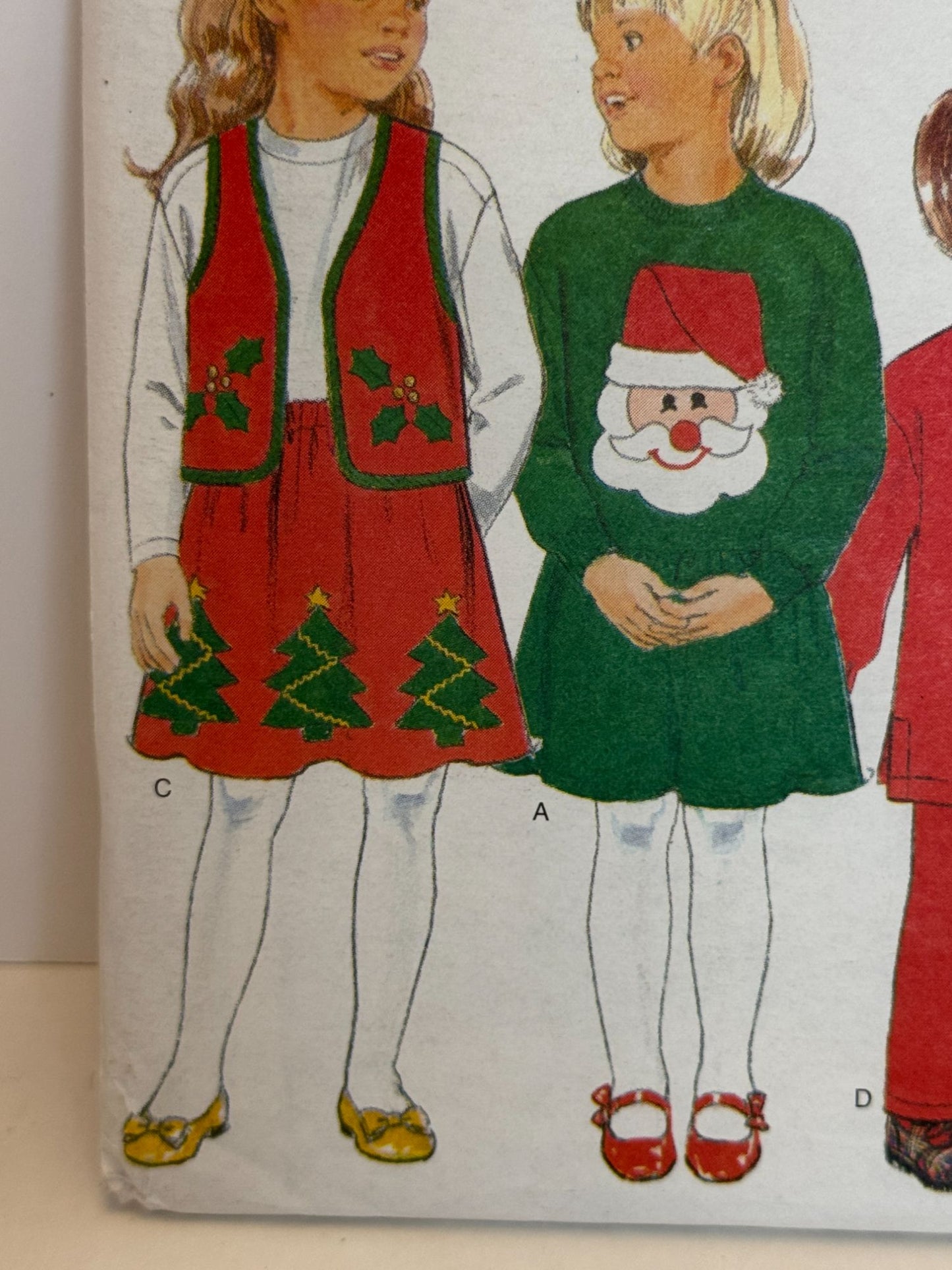 Butterick Sewing Pattern 4650 Kids Holiday Dress Jumpers Outfit Girls 2-5 Uncut