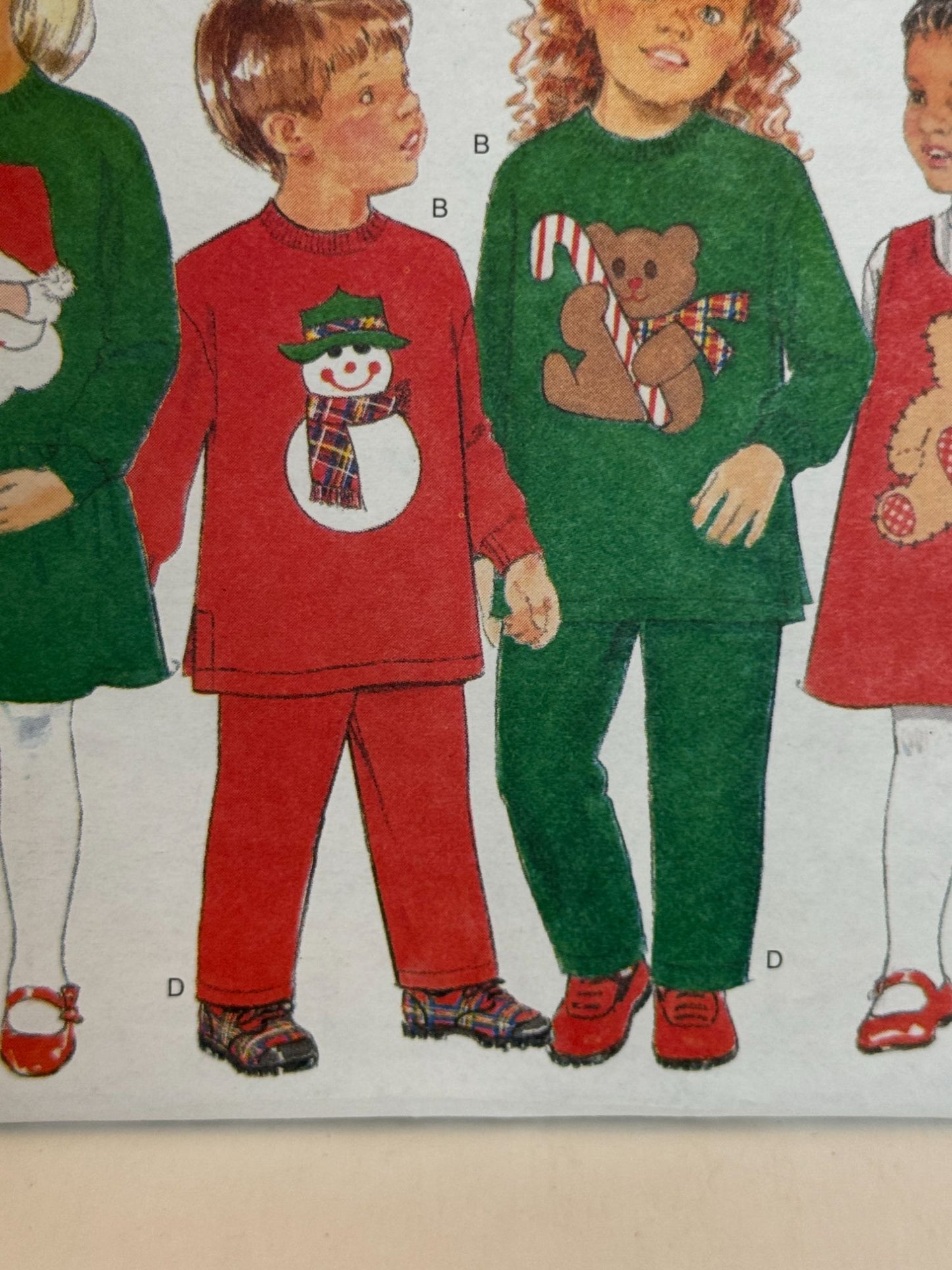 Butterick Sewing Pattern 4650 Kids Holiday Dress Jumpers Outfit Girls 2-5 Uncut