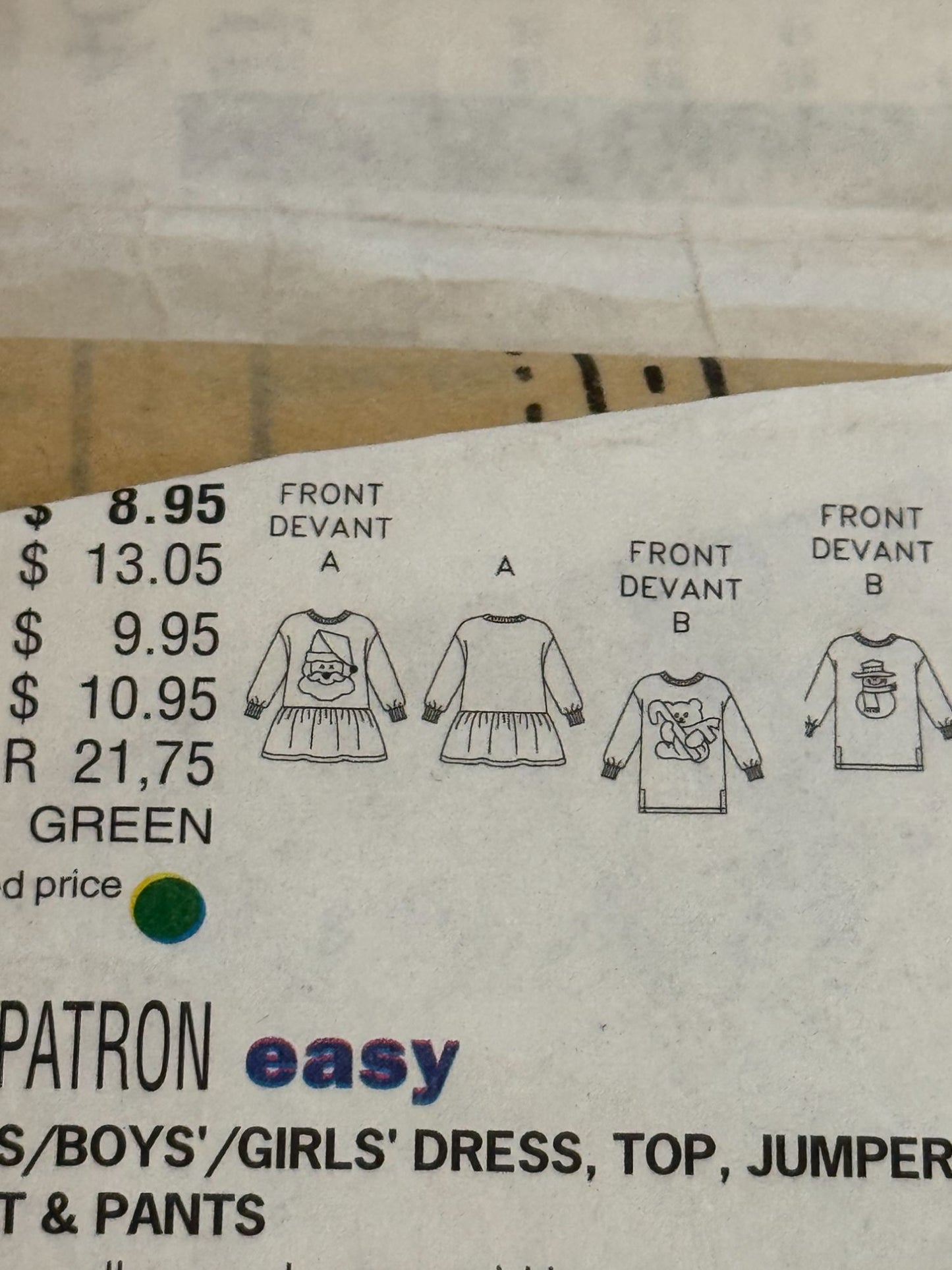 Butterick Sewing Pattern 4650 Kids Holiday Dress Jumpers Outfit Girls 2-5 Uncut