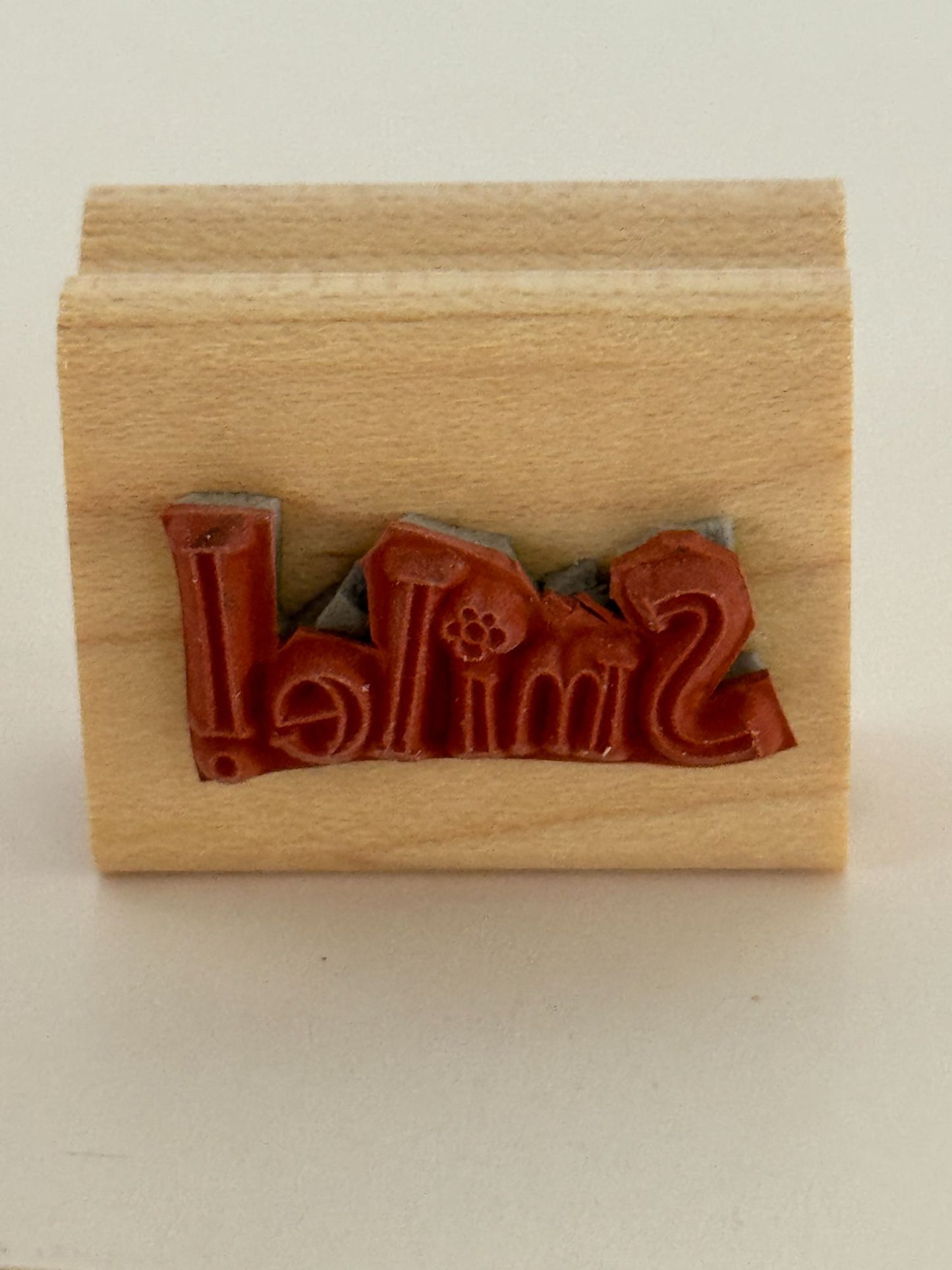Stampin Up Rubber Stamp Smile Word Flower Friendship Card Making Sentiment Word