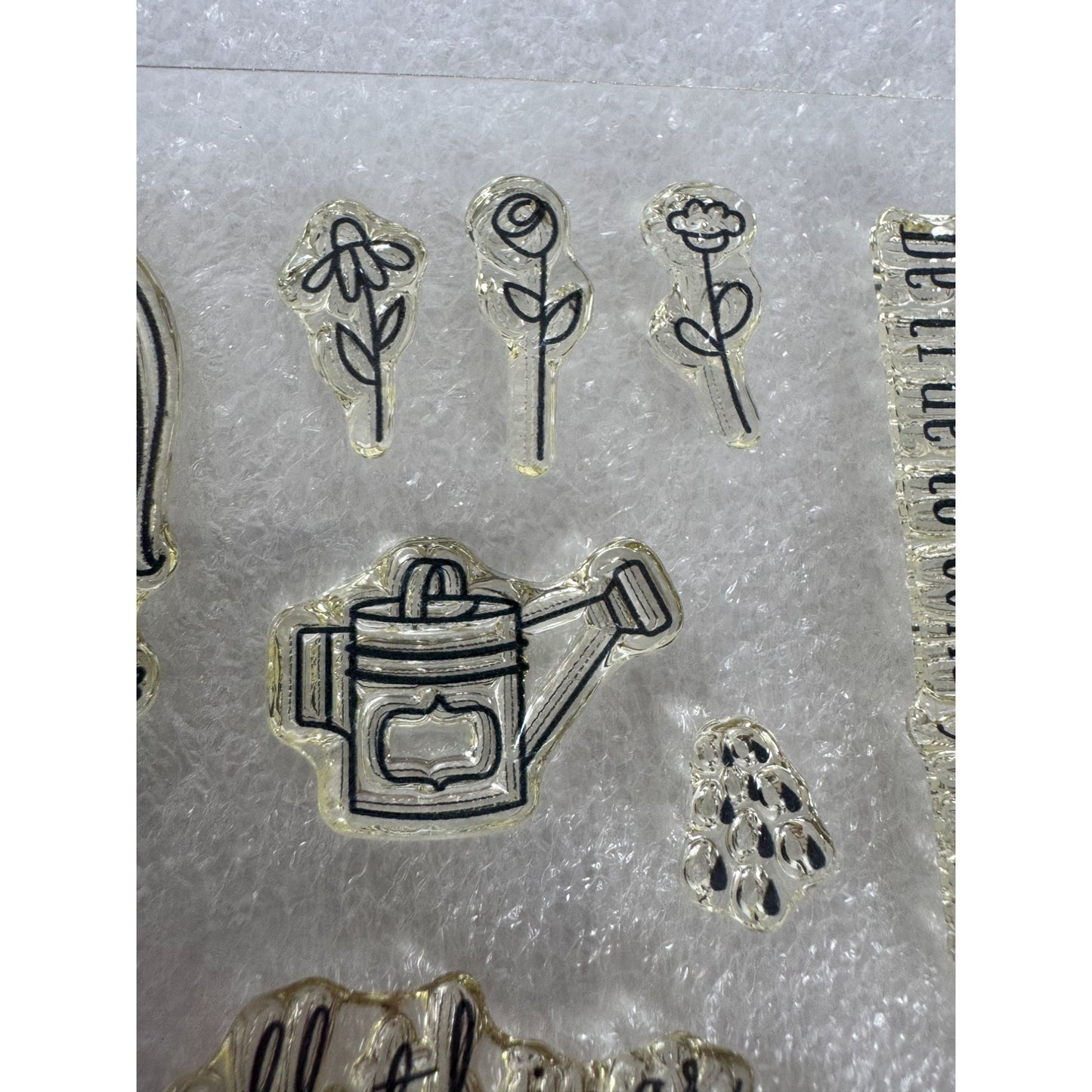CTMH My Acrylix Acrylic Stamp Set Lovely Garden Be True to Who You Are Grow Love