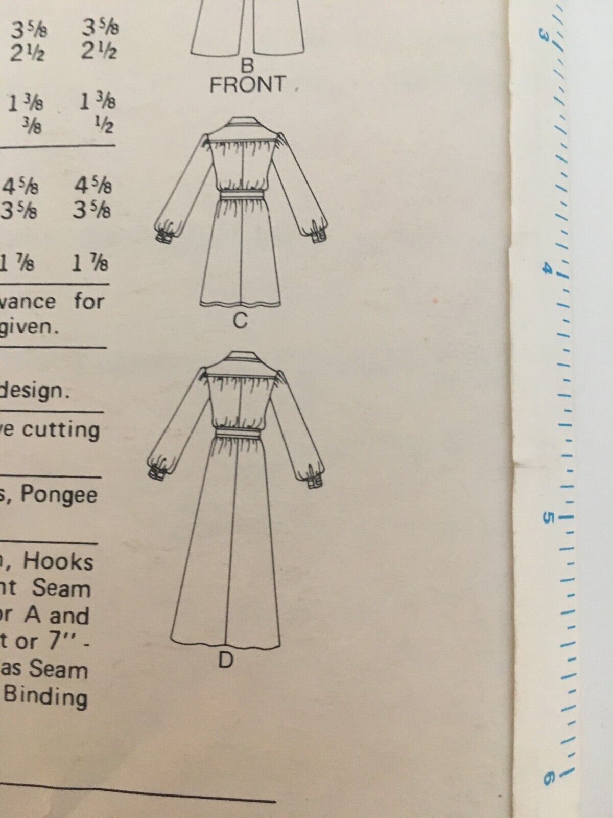Butterick Sewing Pattern 4028 Dress Shirt Skirt Pants 1970s Vintage Retro 8 UC