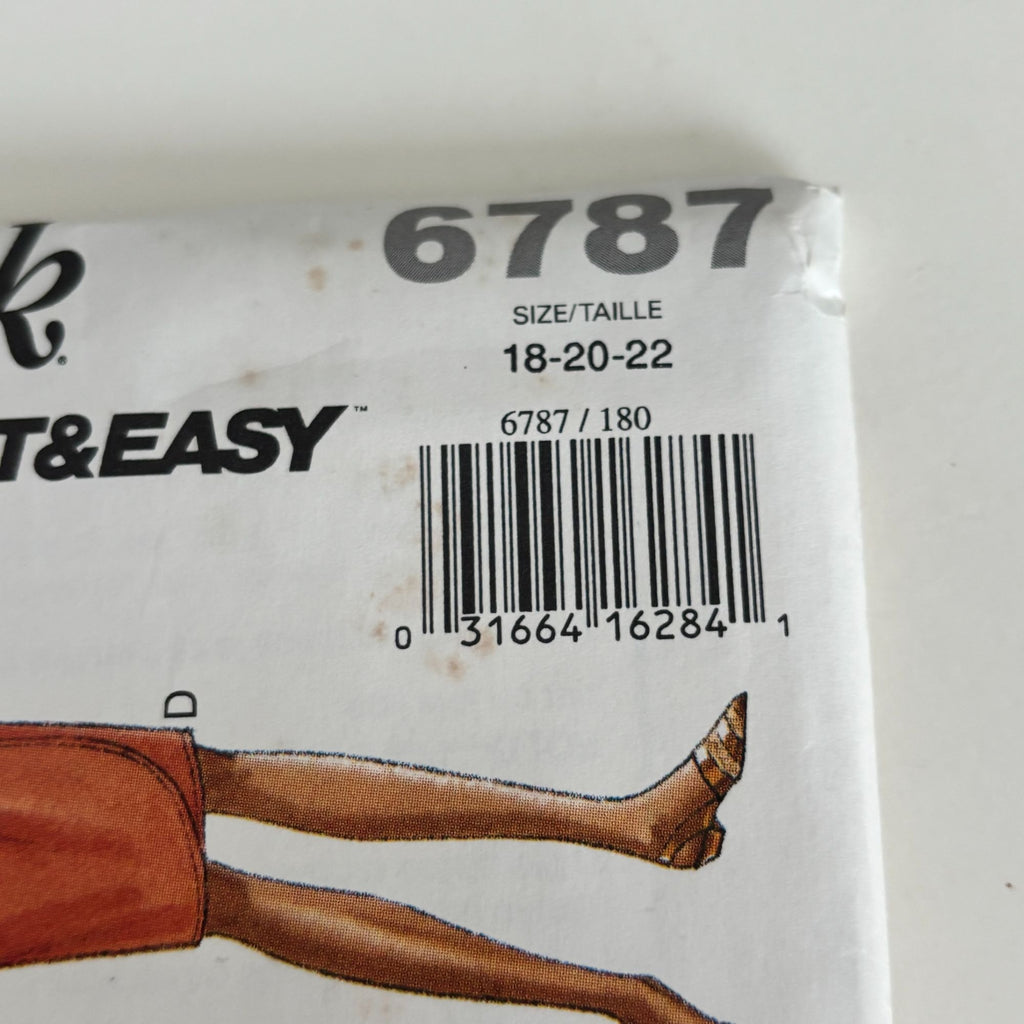 Butterick Sewing Pattern 6787 90s Dress Suit Corporate Core Easy 18 20 22 Uncut