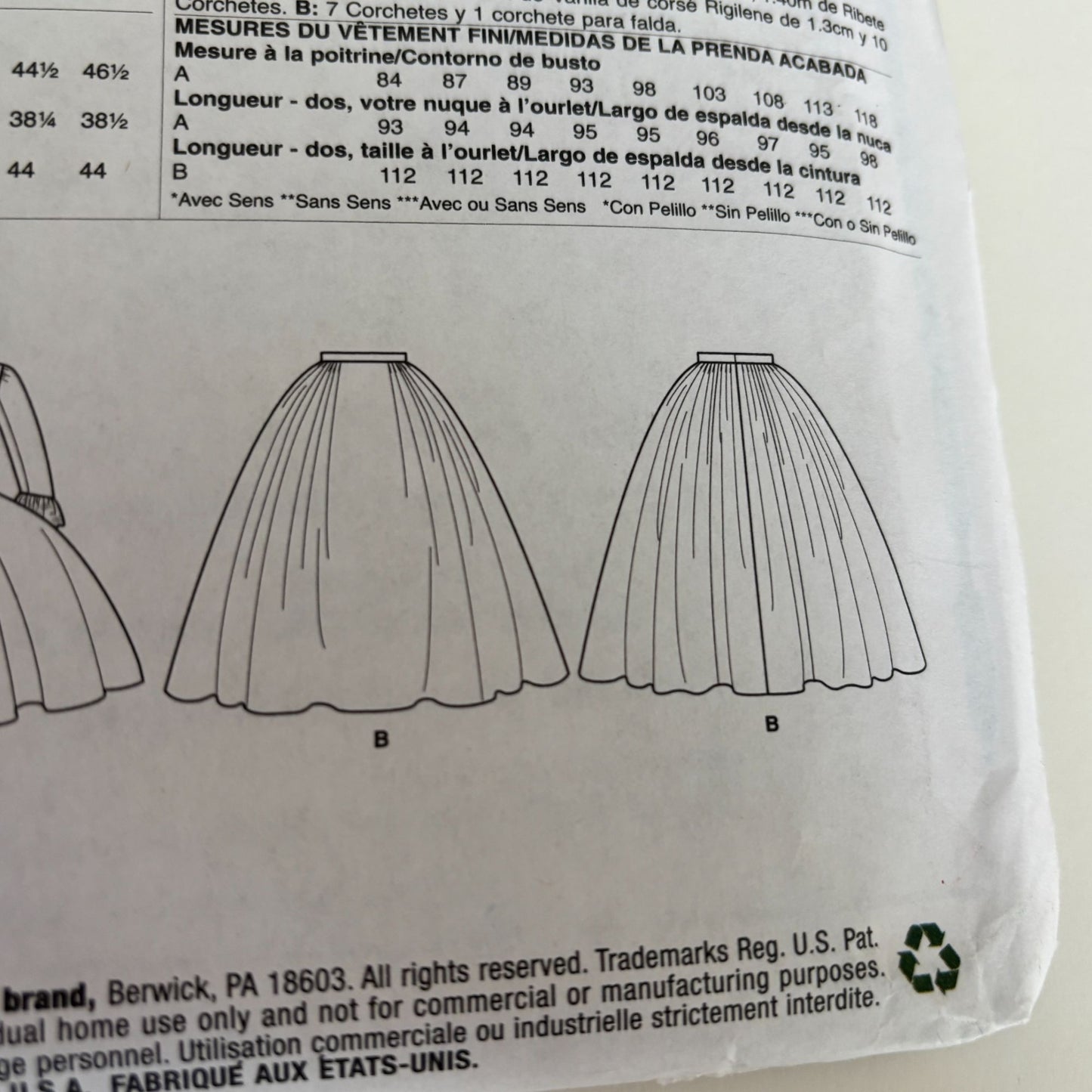 McCalls Sewing Pattern M7916 Outlander Costume Dress Caraco Jacket Pleated Full Skirt 14-22 Uncut