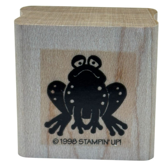 Stampin Up Rubber Stamp Frog Toad Unhappy Face Animal Scrapbooking Card Making