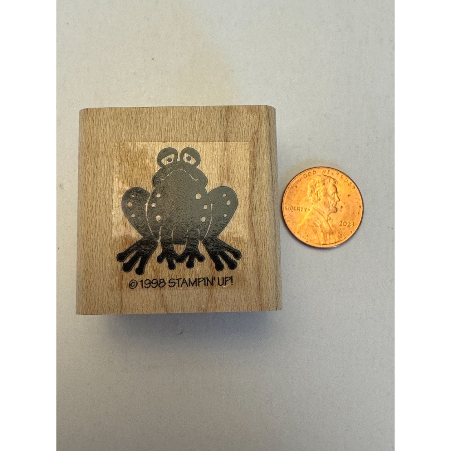 Stampin Up Rubber Stamp Frog Toad Unhappy Face Animal Scrapbooking Card Making