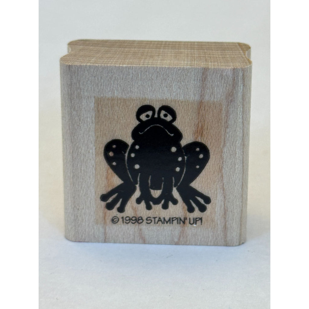 Stampin Up Rubber Stamp Frog Toad Unhappy Face Animal Scrapbooking Card Making