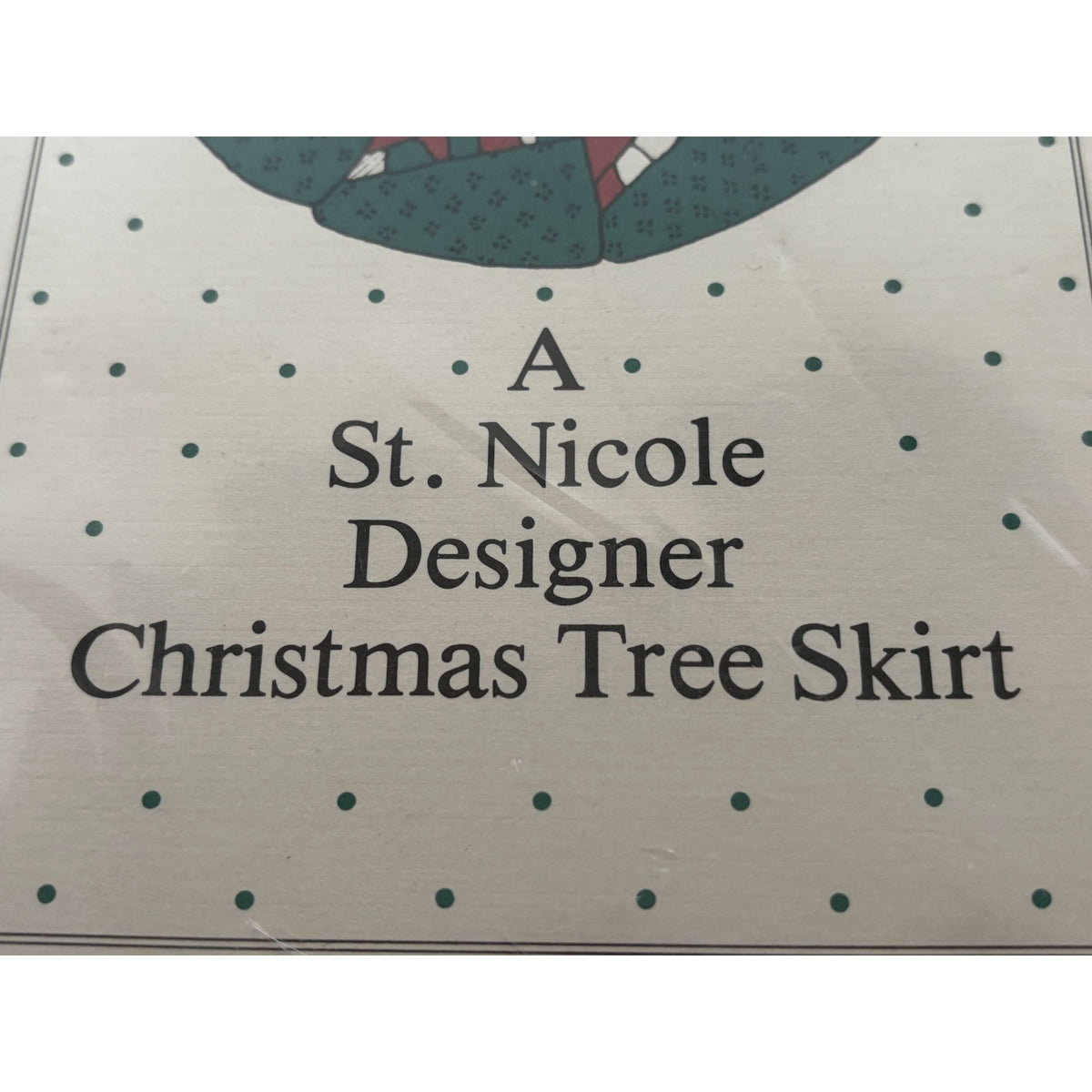 St Nicole Designer Christmas Tree Skirt Quilting Pattern Holiday Home Decor 1983