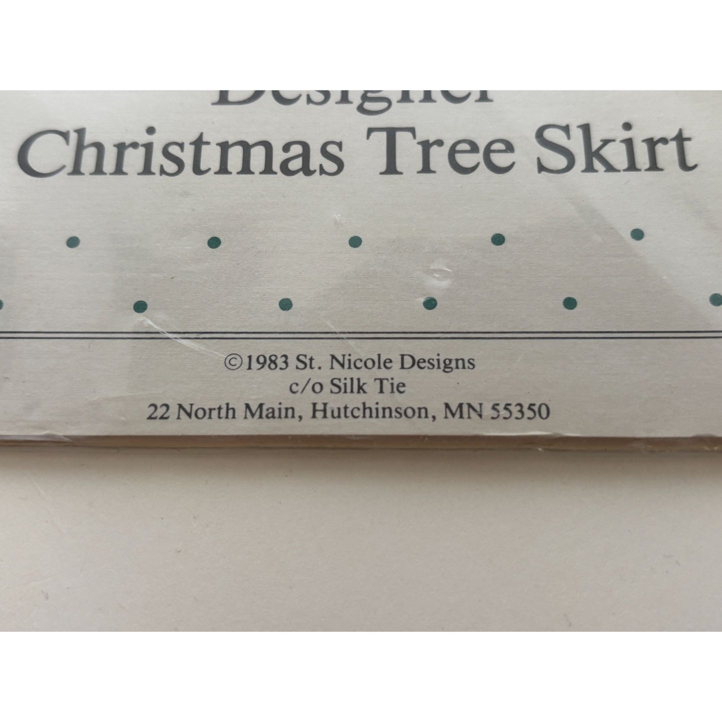 St Nicole Designer Christmas Tree Skirt Quilting Pattern Holiday Home Decor 1983