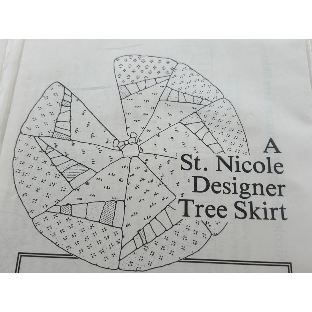 St Nicole Designer Christmas Tree Skirt Quilting Pattern Holiday Home Decor 1983