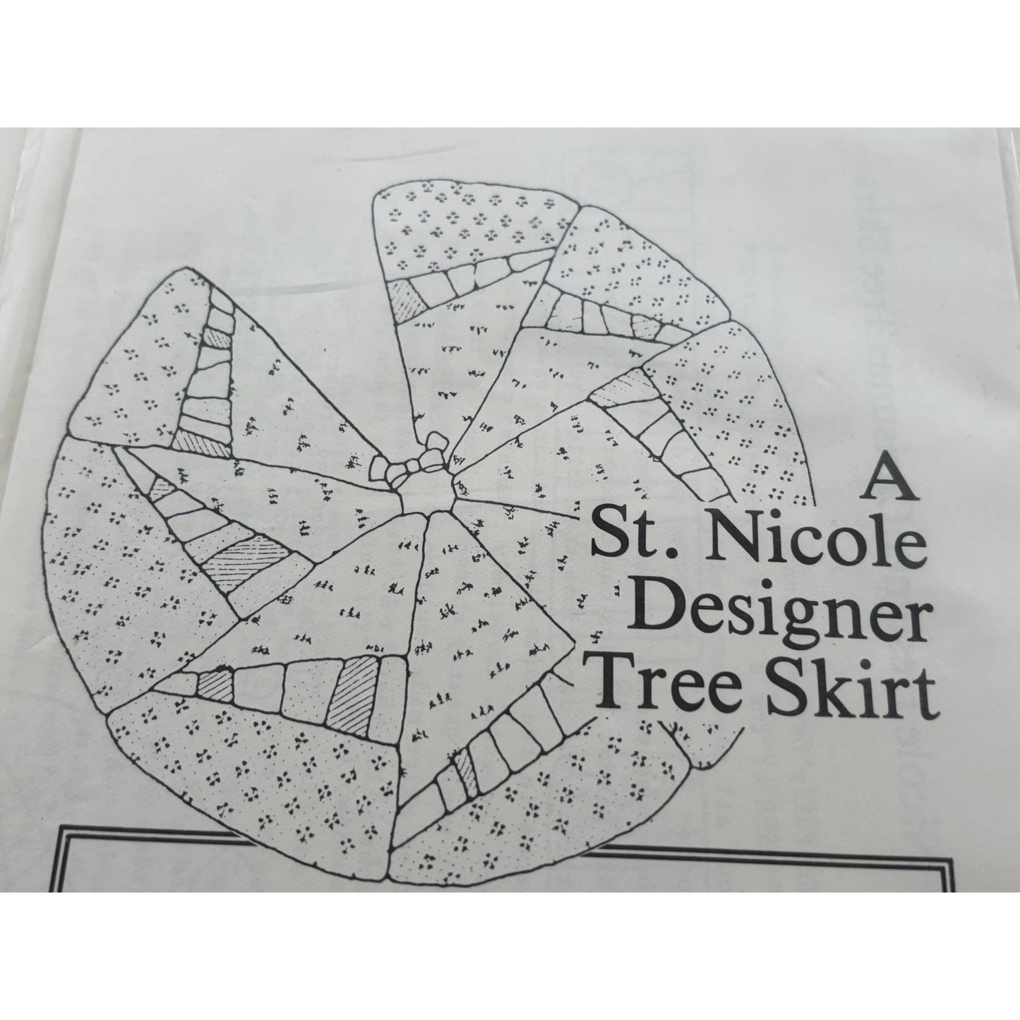 St Nicole Designer Christmas Tree Skirt Quilting Pattern Holiday Home Decor 1983