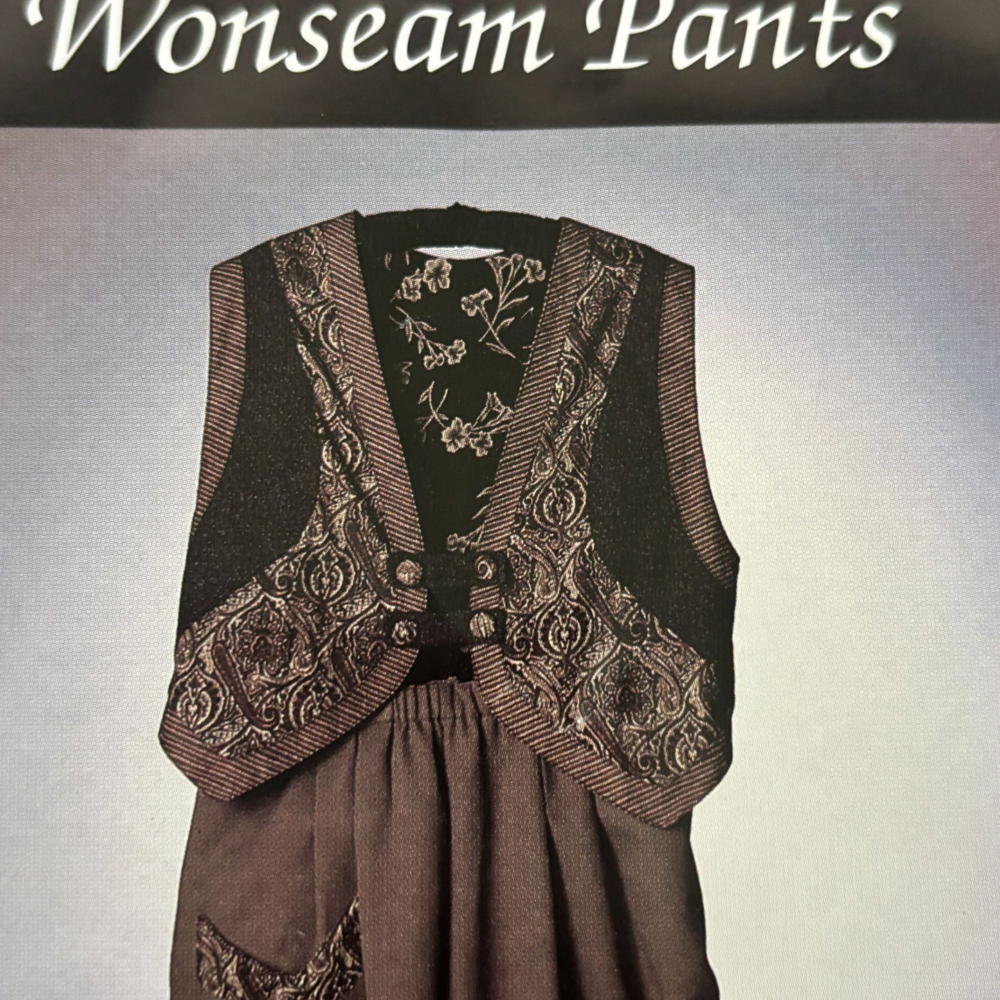 Misses Outfit Sewing Pattern Vest One Seam Pants Wide Leg Culottes Mirman Uncut