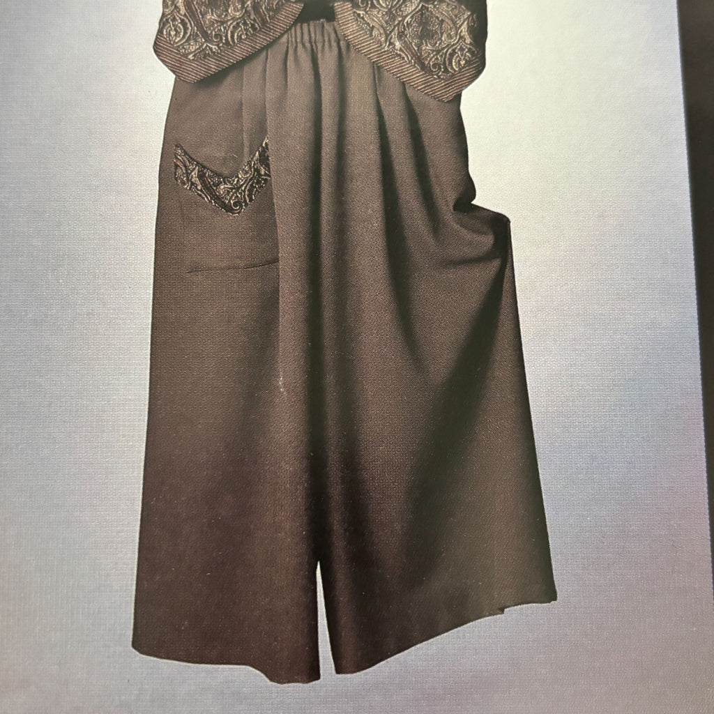 Misses Outfit Sewing Pattern Vest One Seam Pants Wide Leg Culottes Mirman Uncut