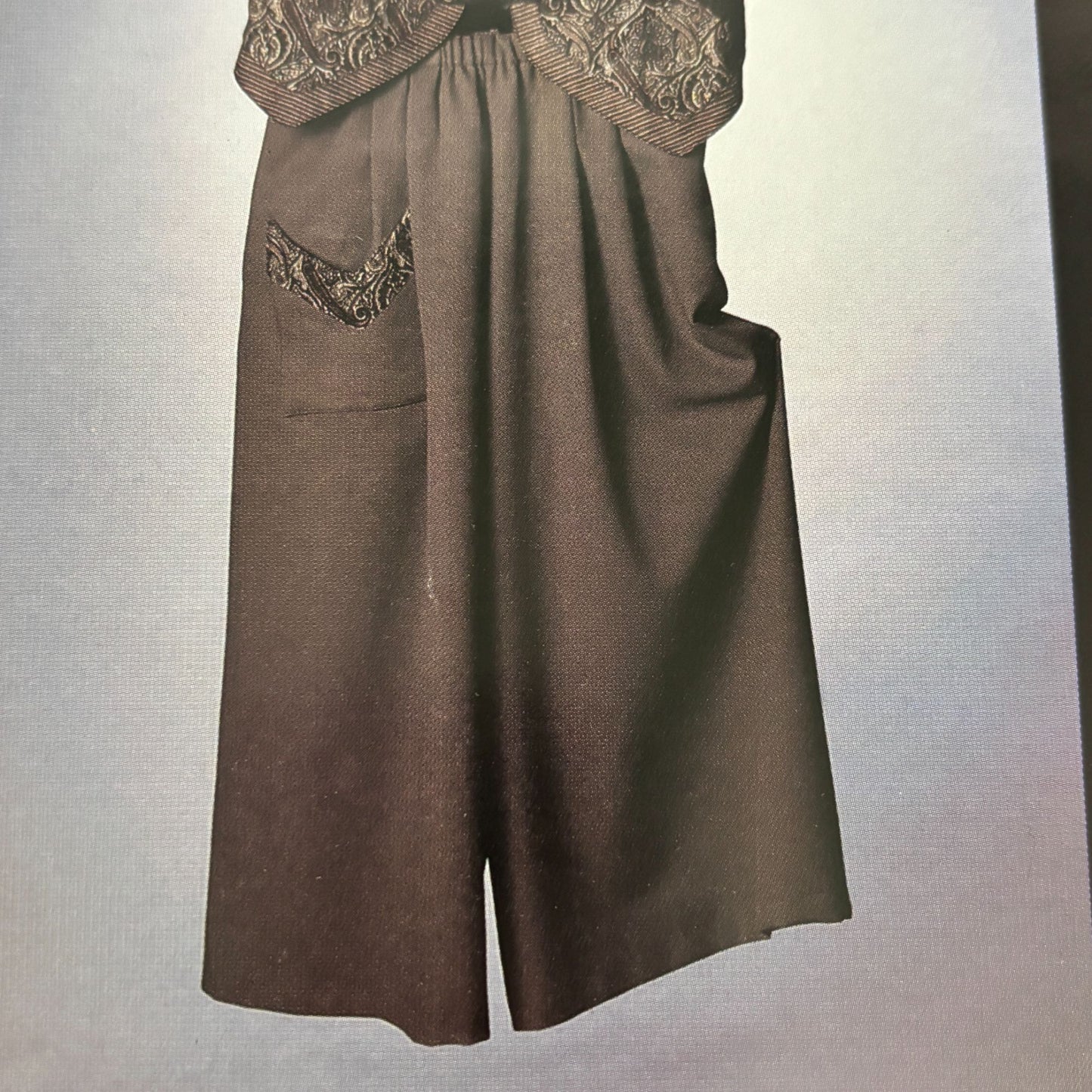 Misses Outfit Sewing Pattern Vest One Seam Pants Wide Leg Culottes Mirman Uncut
