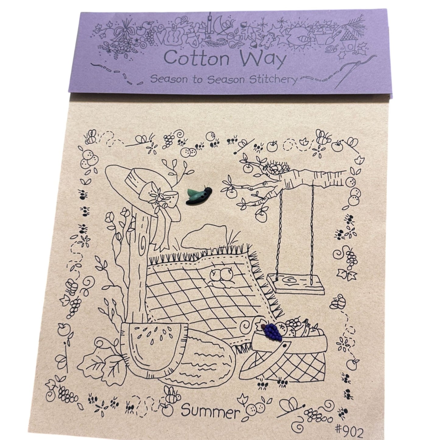 Cotton Way Season to Season Stitchery Embroidery Pattern Summer Country Charms
