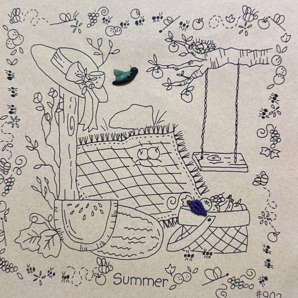 Cotton Way Season to Season Stitchery Embroidery Pattern Summer Country Charms