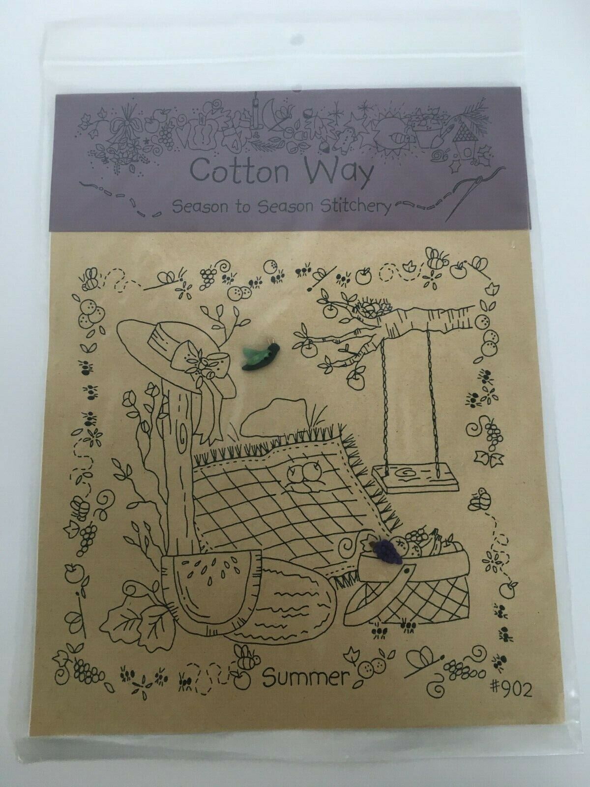 Cotton Way Season to Season Stitchery Embroidery Pattern Summer Country Charms