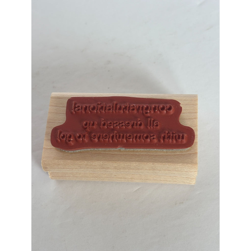 Stampin Up Rubber Stamp All Dressed Up Fashion Change of Address Puns Birthday