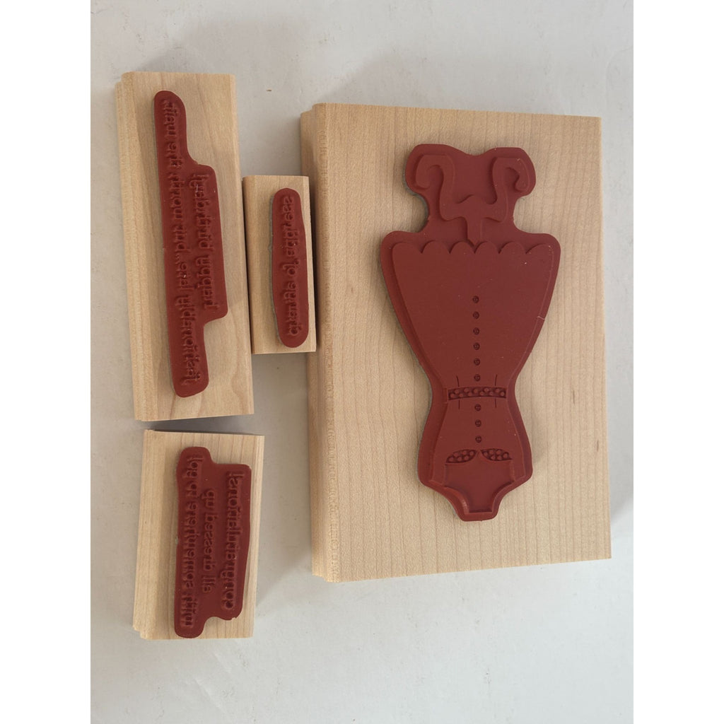 Stampin Up Rubber Stamp All Dressed Up Fashion Change of Address Puns Birthday