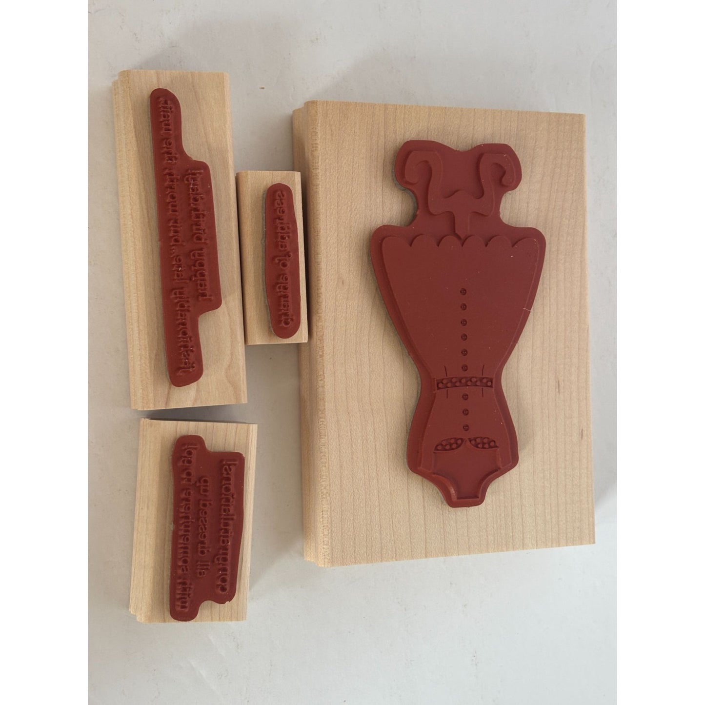 Stampin Up Rubber Stamp All Dressed Up Fashion Change of Address Puns Birthday