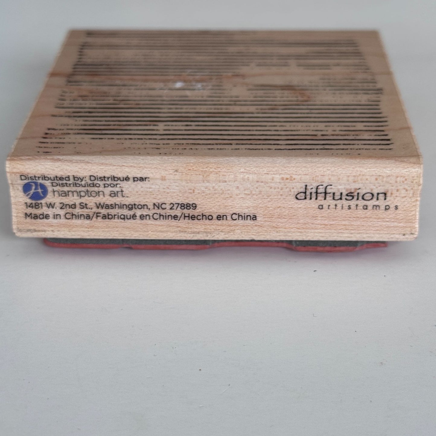 Hampton Art Rubber Stamp Diffusion Artistamps Textured Lines Distressed Background Cardmaking DF2635