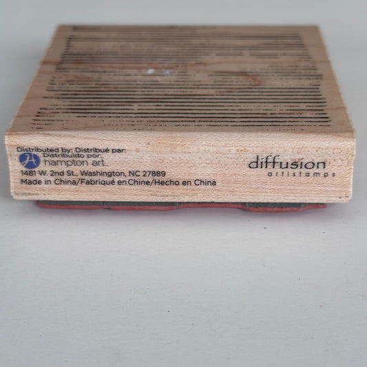 Hampton Art Rubber Stamp Diffusion Artistamps Textured Lines Distressed Background Cardmaking DF2635
