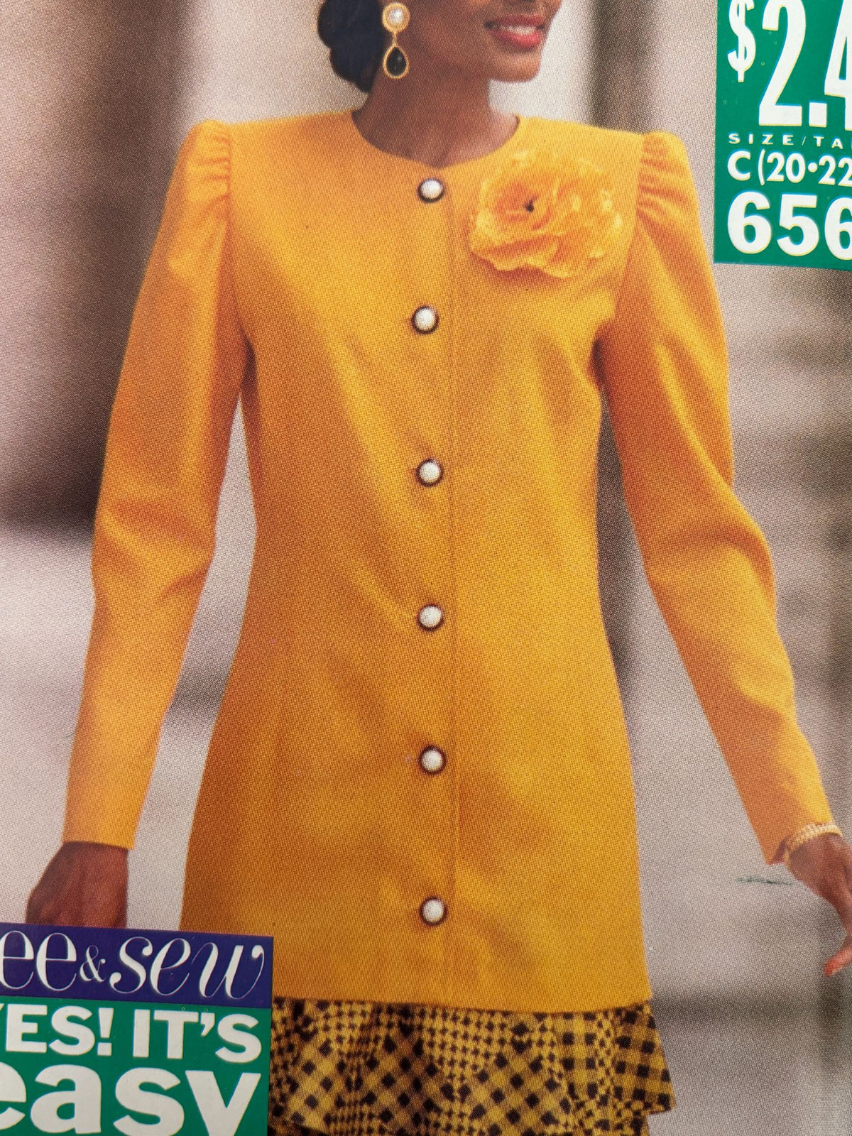 Butterick Sewing Pattern 6562 Career Outfit Work Blazer Skirt Easy 20 22 24 UC