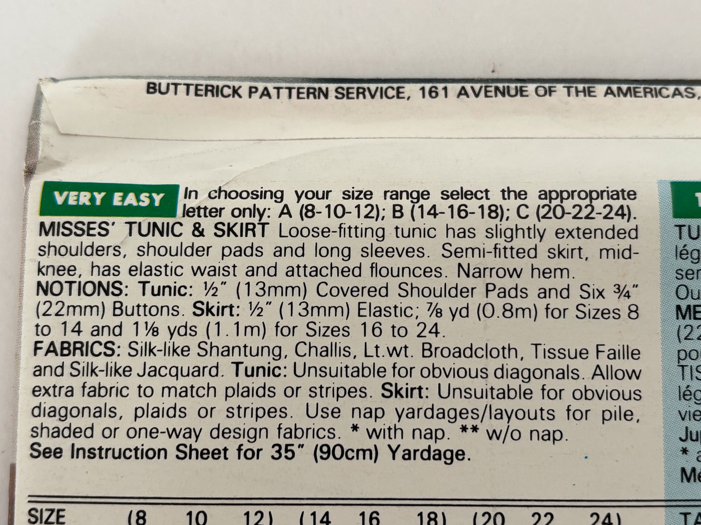 Butterick Sewing Pattern 6562 Career Outfit Work Blazer Skirt Easy 20 22 24 UC