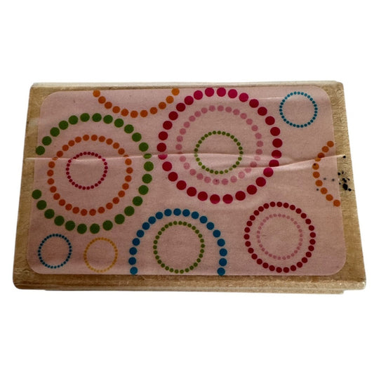 Spiral Confetti Rubber Stamp Circles Party Celebration Card Making Background