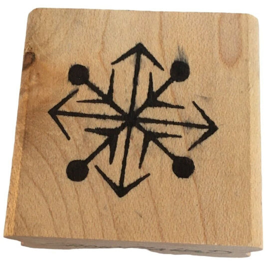 Touche Rubber Stamp Snowflake Geometric Winter Holidays Christmas Card Making