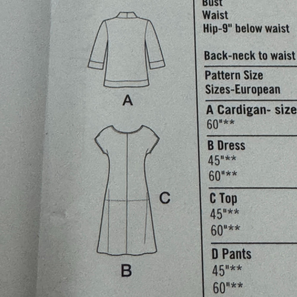 Simplicity Sewing Pattern 2474 Jacket Dress Top Pants Outfit Plus Size 20W-28W