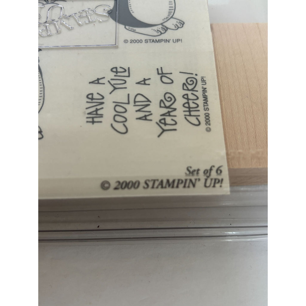 Stampin Up Rubber Stamp Set Penguin Pleasantries Funny Birthday Card Making Pun