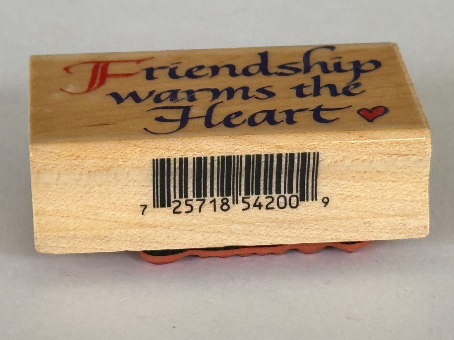 Inkadinkado Rubber Stamp Friendship Warms The Heart Card Making Words Friend