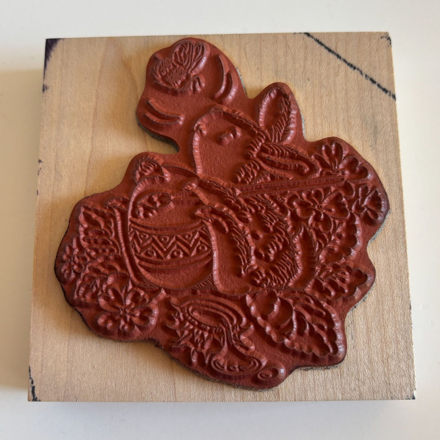 Penny Black Rubber Stamp Painter and Bee Bunny Painting Easter Egg Card Making